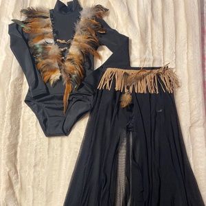 Two piece dance costume
